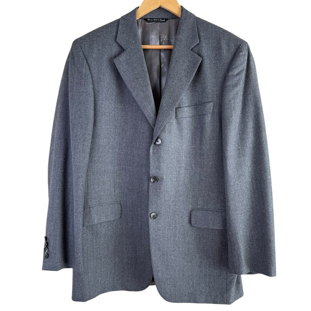 Jack Victor Italian Wool Linden‎ Cut Blazer 3-Button Sport Coat Suit Jacket, 40R